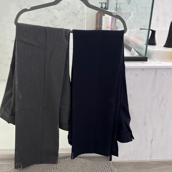 Navy & gray Express 2L editor work pants - Picture 2 of 2